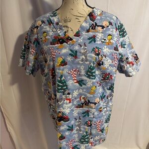 Warner Brothers Looney Tunes Scrub Top